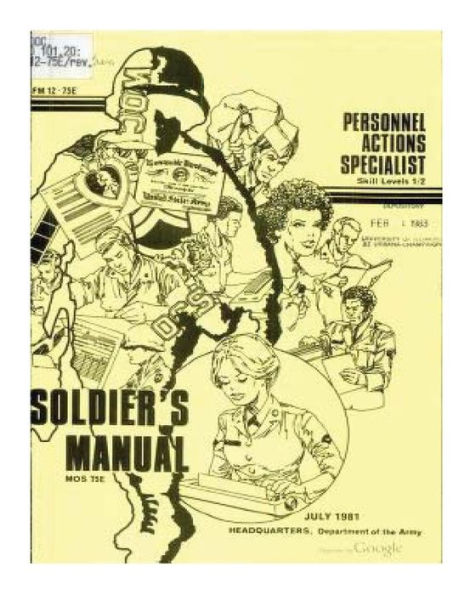 Fm 12-75E Personnel Actions Specialist, By United States Department Of The Army