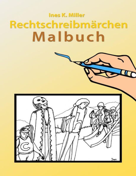 Rechtschreibmarchen Malbuch (German Edition)