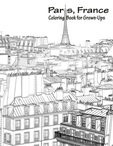 Paris, France Coloring Book For Grown-Ups 1