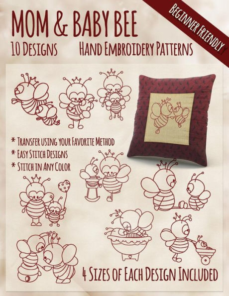 Mother And Baby Bee Hand Embroidery Patterns