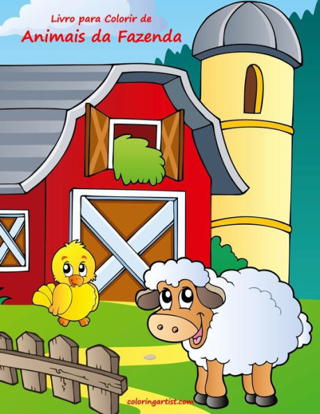 Livro Para Colorir De Animais Da Fazenda 1 (Portuguese Edition)