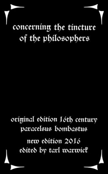 Concerning The Tincture Of The Philosophers