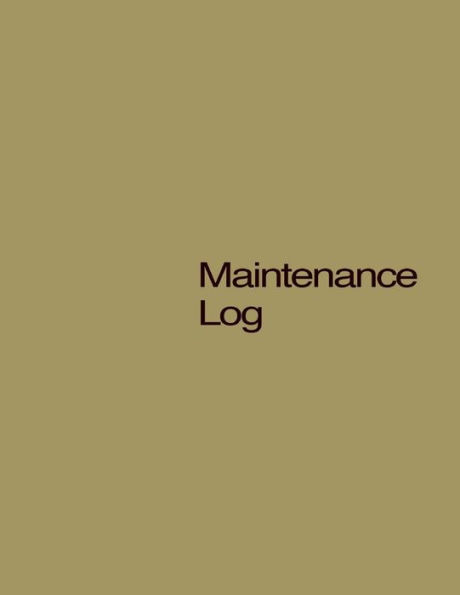 Maintenance Log - 9781533151025