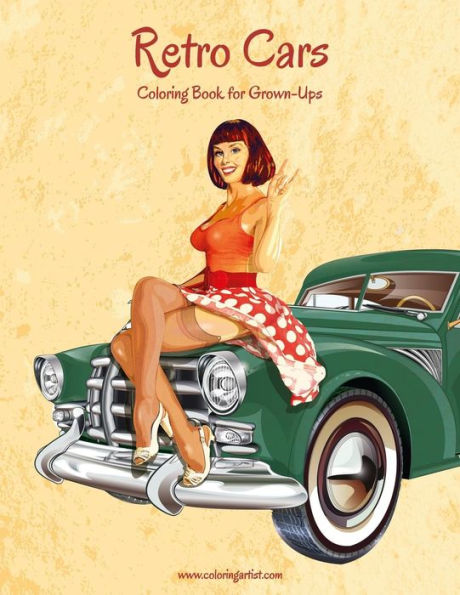Retro Cars Coloring Book For Grown-Ups 1