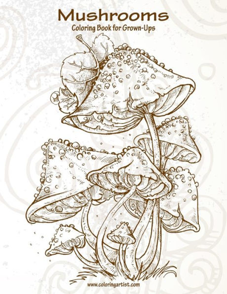 Mushrooms Coloring Book For Grown-Ups 1
