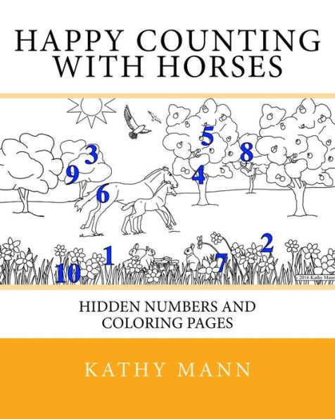 Happy Counting With Horses: Hidden Numbers And Coloring Pages