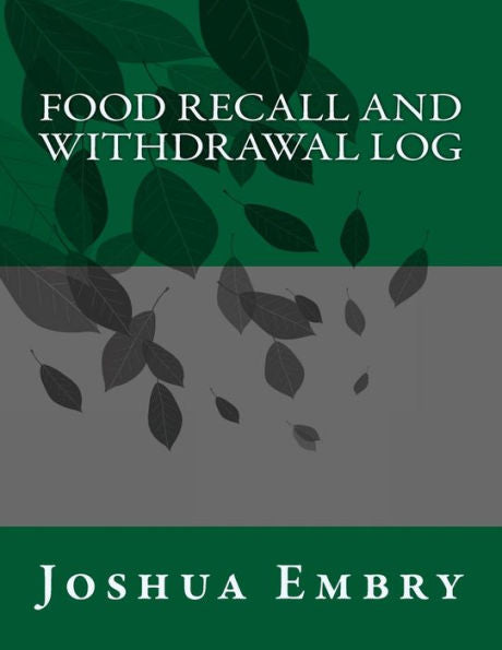 Food Recall And Withdrawal Log