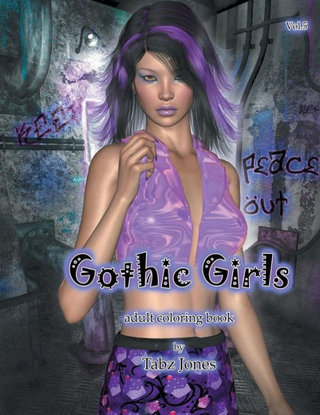 Gothic Girls Adult Coloring Book (Gothic Girls Grayscale Coloring Books) - 9781533422132
