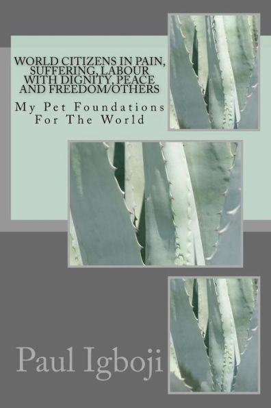 World Citizens In Pain, Suffering, Labour With Dignity, Peace And Freedom/Others: My Pet Foundations For The World