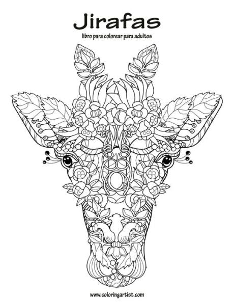 Jirafas Libro Para Colorear Para Adultos 1 (Volume 1) (Spanish Edition)