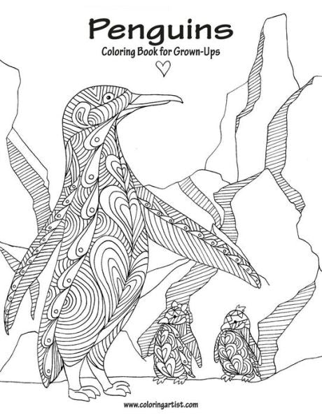 Penguins Coloring Book For Grown-Ups 1