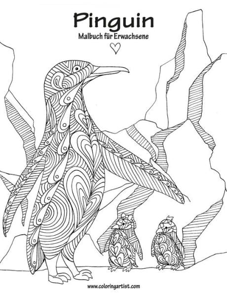 Pinguinmalbuch Für Erwachsene 1 (German Edition)