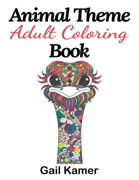 Animal Theme Adult Coloring Book