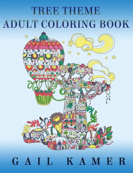 Tree Theme Adult Coloring Book