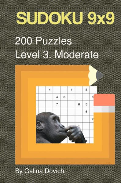 Sudoku 9X9 200 Puzzles: Level 3. Moderate