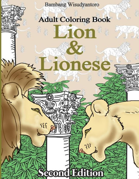 Lion And Lionese: Adult Coloring Book