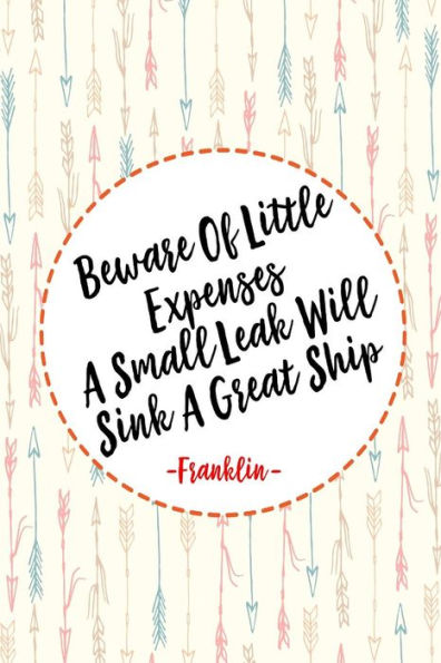 Beware Of Little Expenses; A Small Leak Will Sink A Great Ship: Blank Lined Empty Books Portable