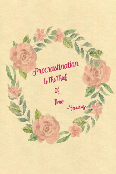 Procrastination Is The Thief Of Time: Blank Lined Books To Write In Portable