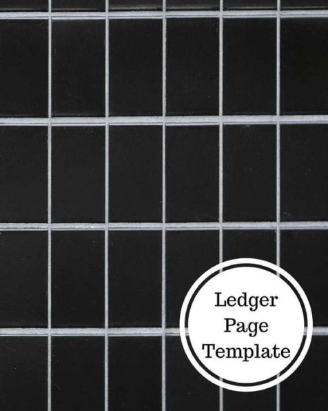 Ledger Page Template: 4 Column Columnar