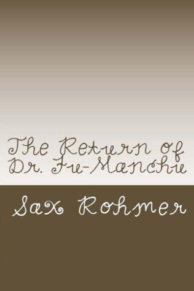 The Return Of Dr. Fu-Manchu - 9781538062197