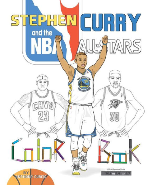 Stephen Curry And The Nba All Stars: Basketball Coloring Book For Kids