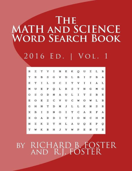 The Math And Science Word Search Book: 2016 Edition | Volume 1
