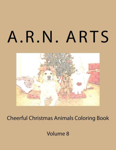 Cheerful Christmas Animals Coloring Book