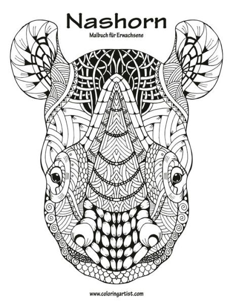 Nashorn-Malbuch Fur Erwachsene 1 (German Edition)