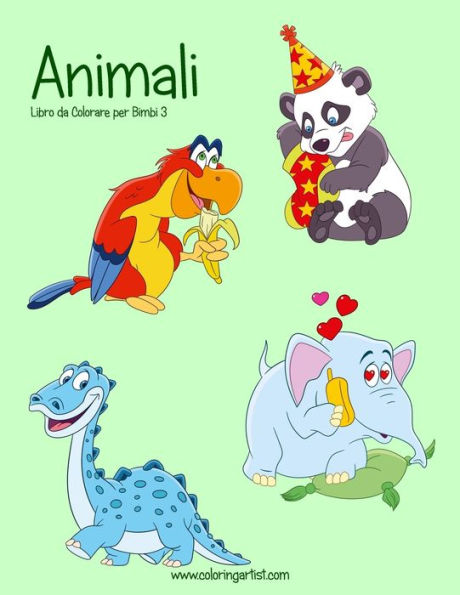 Animali Libro Da Colorare Per Bimbi 3 (Animali Per Bimbi) (Italian Edition)