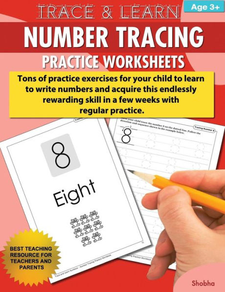 Trace & Learn Numbers Tracing Workbook Practice Worksheets: Daily Practice Guide For Pre-K Children