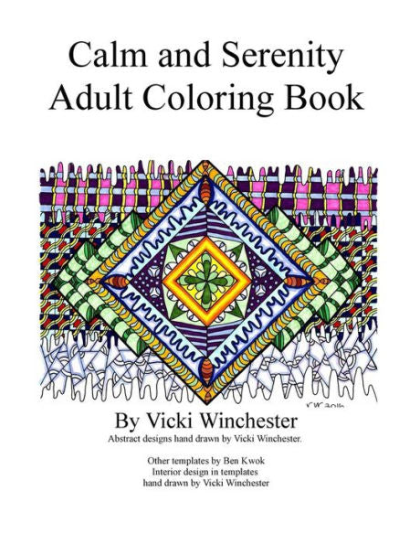 Calm And Serenity Adult Coloring Book: Abstract Tangles And Animals