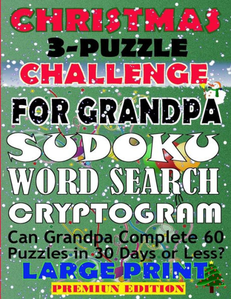 Christmas 3-Puzzle Challenge For Grandpa: Can Grandpa Complete 60 Puzzles In 30 Days Or Less?