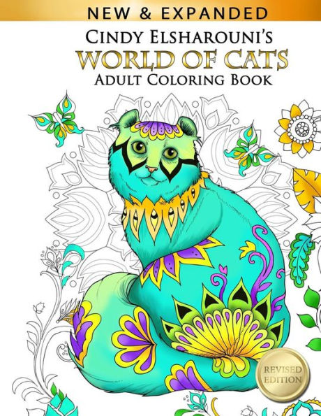 World Of Cats: Adult Coloring Book