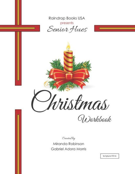 Senior Hues: Christmas Coloring Book (Scripture Fill In)