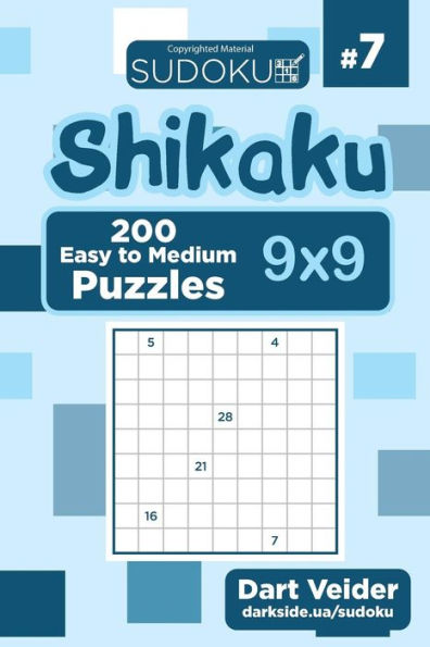 Sudoku Shikaku - 200 Easy To Medium Puzzles 9X9 (Volume 7)