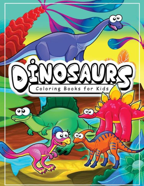 Dinosaur Coloring Books For Kids 3-8