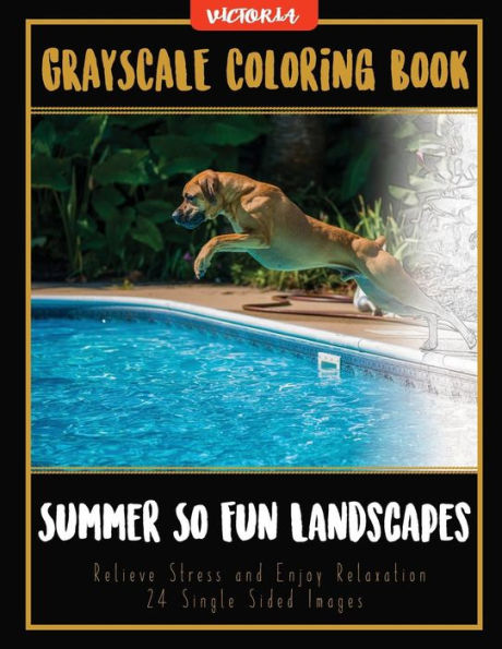 Summer So Fun Landscapes: Grayscale Coloring Book Relieve Stress And Enjoy Relaxation 24 Single Sided Images (Grayscale Coloring Books For Stress Relief & Mindfulness)