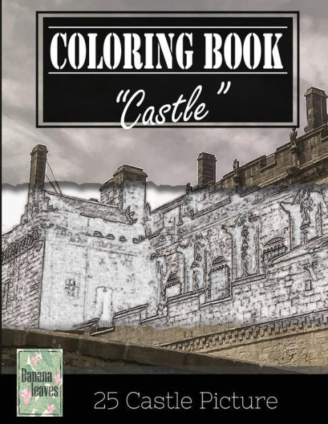Castle History Architechture Greyscale Photo Adult Coloring Book, Mind Relaxation Stress Relief: Just Added Color To Release Your Stress And Power ... And Grown Up, 8.5" X 11" (21.59 X 27.94 Cm)