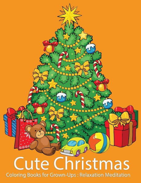 Coloring Books For Grown-Ups : Cute Christmas For Relaxation Meditation: Christmas Wreath With Decorative,Christmas Designs Teen Boys & Girls And Adult