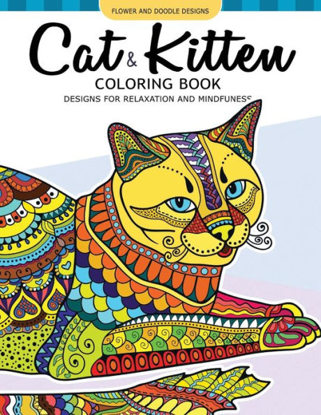 Cat And Kitten Coloring Book: A Pet Coloring Book For Cat Lover. An Adult Coloring Book