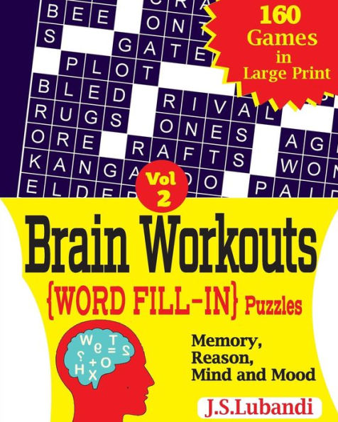 Brain Workouts (Word Fill-In) Puzzles - 9781545539620