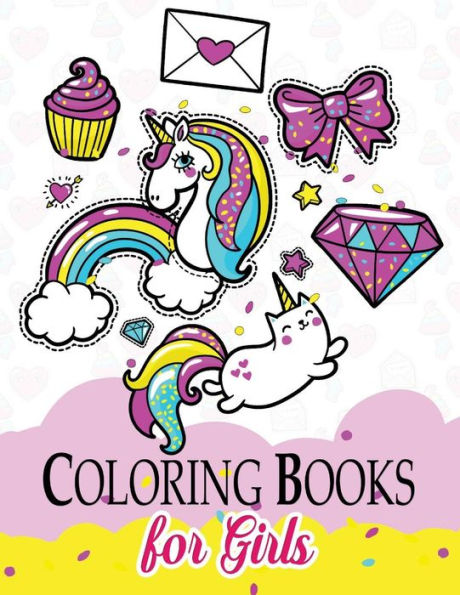 Coloring Books For Girls: Unicon Fairy Fastasy Patterns For Girl