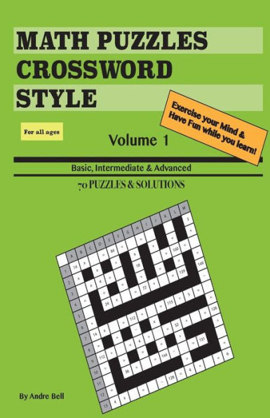 Math Puzzles Crossword Style Vol 1 (Travel Size)