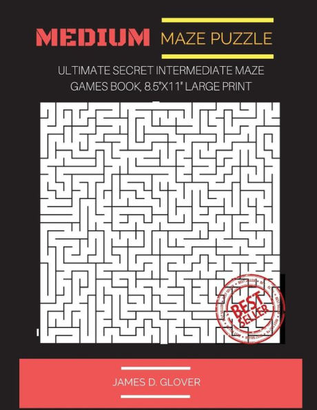 Medium Maze Puzzle: Ultimate Secret Intermediate Maze Games Book, 8.5"X11" Large Print