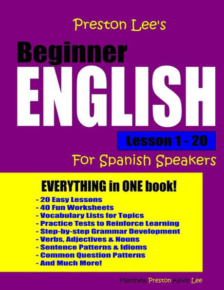 Preston Lee's Beginner English Lesson 1 - 20 For Spanish Speakers (Preston Lee's English For Spanish Speakers)