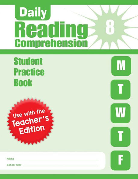 Daily Reading Comprehension, Grade 8 Student Workbook