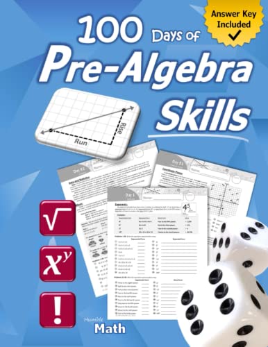 Pre-Algebra Skills: (Grades 6-8) Middle School Math Workbook (Prealgebra: Exponents, Roots, Ratios, Proportions, Negative Numbers, Coordinate Planes, ... & Statistics) – Ages 11-15 (With Answer Key)