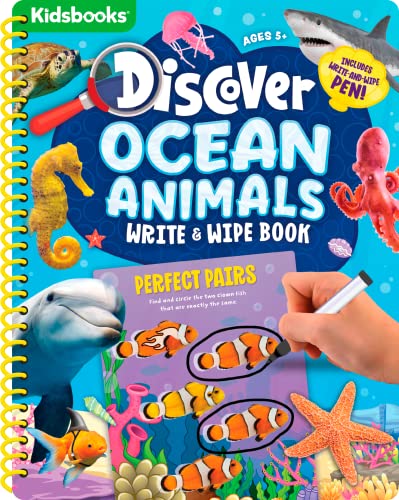 Ocean Animals: Discover Write & Wipe Activity Book-Includes Write-And-Wipe Pen
