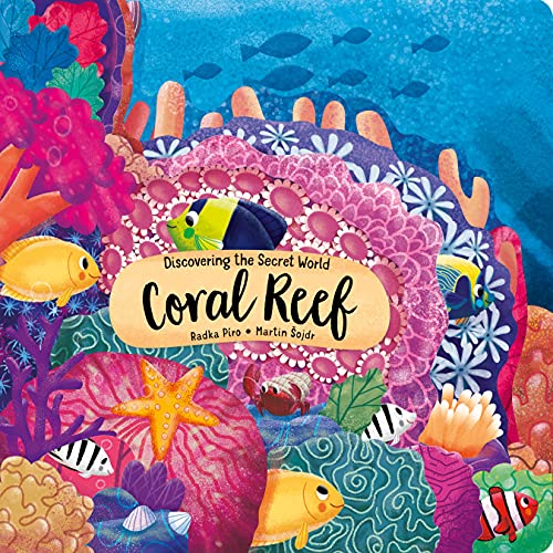 Discovering The Secret World: Coral Reef (Happy Fox Books) Board Book Teaches Kids Age 2-5 About A Reef, Diving Deeper Into The Sea With Each Turn Of The Page, With Educational Fun Facts (Peek Inside)