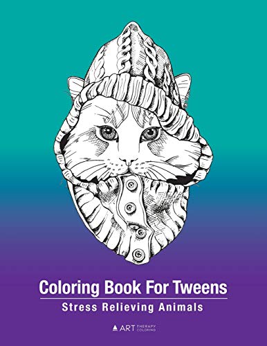 Coloring Book For Tweens: Stress Relieving Animals: Colouring Pages For Boys & Girls, Preteens, Ages 8-12, Detailed Zendoodle Drawings For Relaxation, ... Art Therapy Activity, Mindfulness Practice